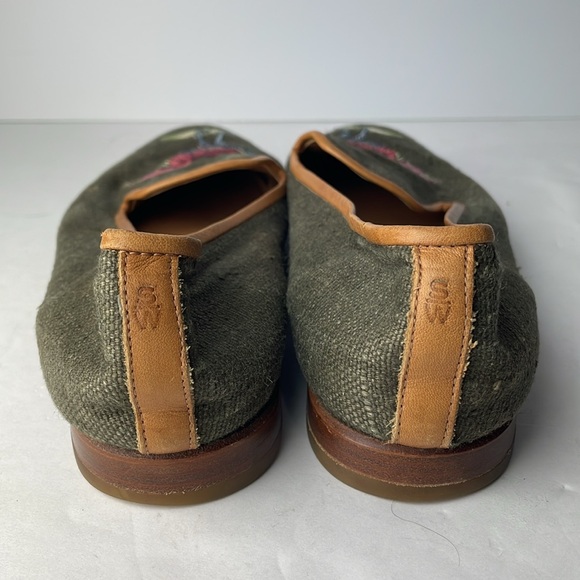 Stubbs & Wootton Palm Beach Rooster Embroidered Loafers - Picture 4 of 11